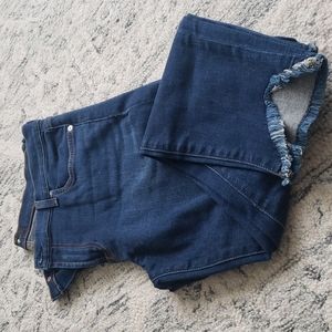 7 for all Mankind Ankle skinny shark bite hem jean